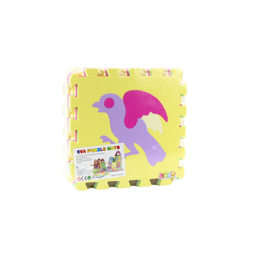 Miękkie Puzzle Mata Edukacyjna Zwierzęta Pianka EVA Kolorowe 9 el.