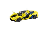Metalo sporto automobilis Šviesos garsai važiuoti geltonos spalvos 1:22