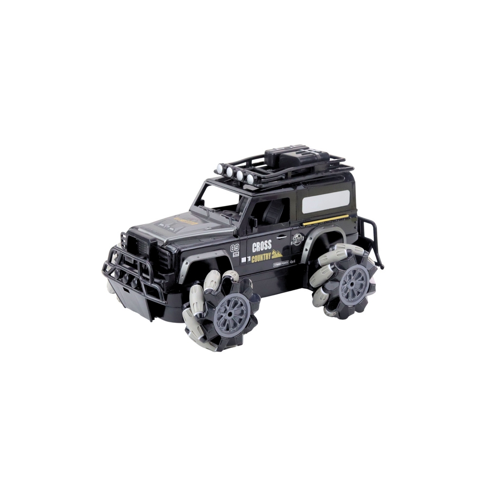 Nuotoliniu būdu valdomas visureigis, besisukantis 360°, 1:12, juodos spalvos-Žaislai, Auto ir transporto žaislai, Valdomos radij