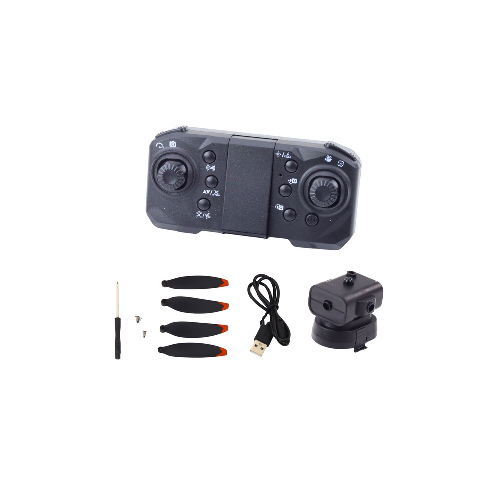 Dronas D6 PRO Dual HD kamera LED žibintai oranžinė