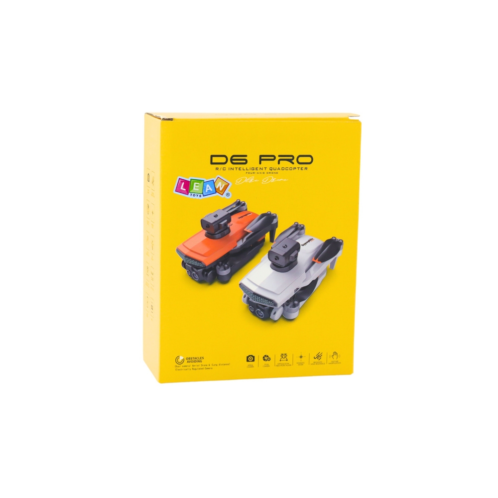 Dronas D6 PRO Dual HD kamera LED žibintai oranžinė