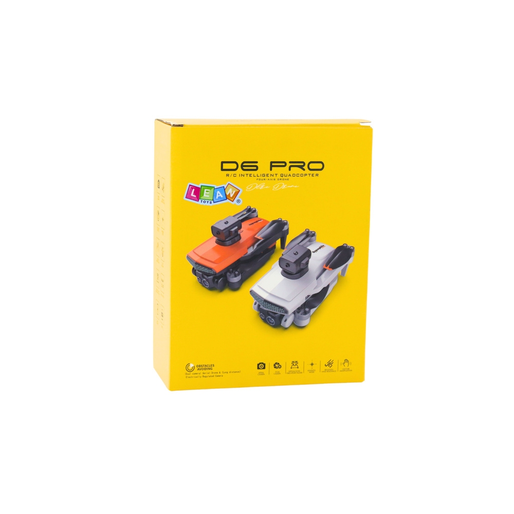 Dronas D6 PRO Fotoaparato žibintai LED programėlė Šviesiai pilka