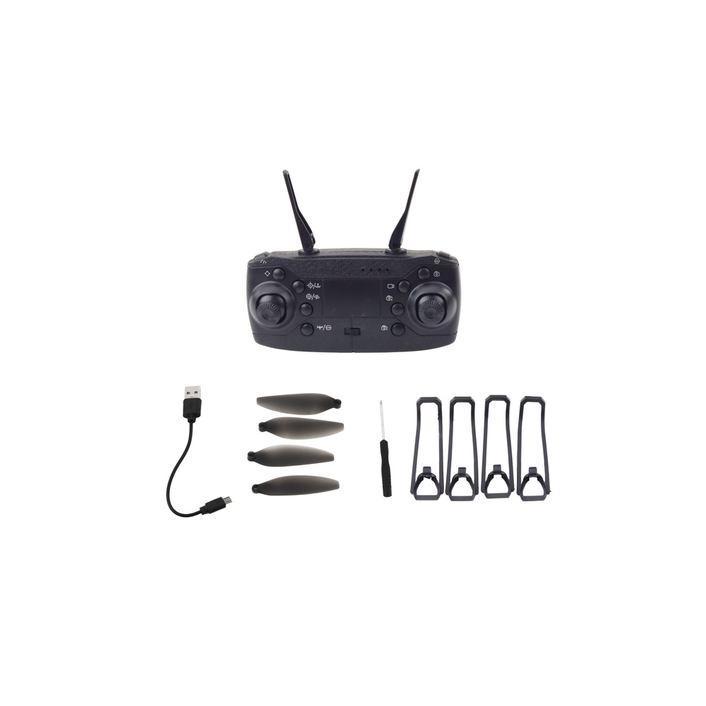 Dronas Y329 HD kamera WIFI žibintai LED programa Anglies juoda