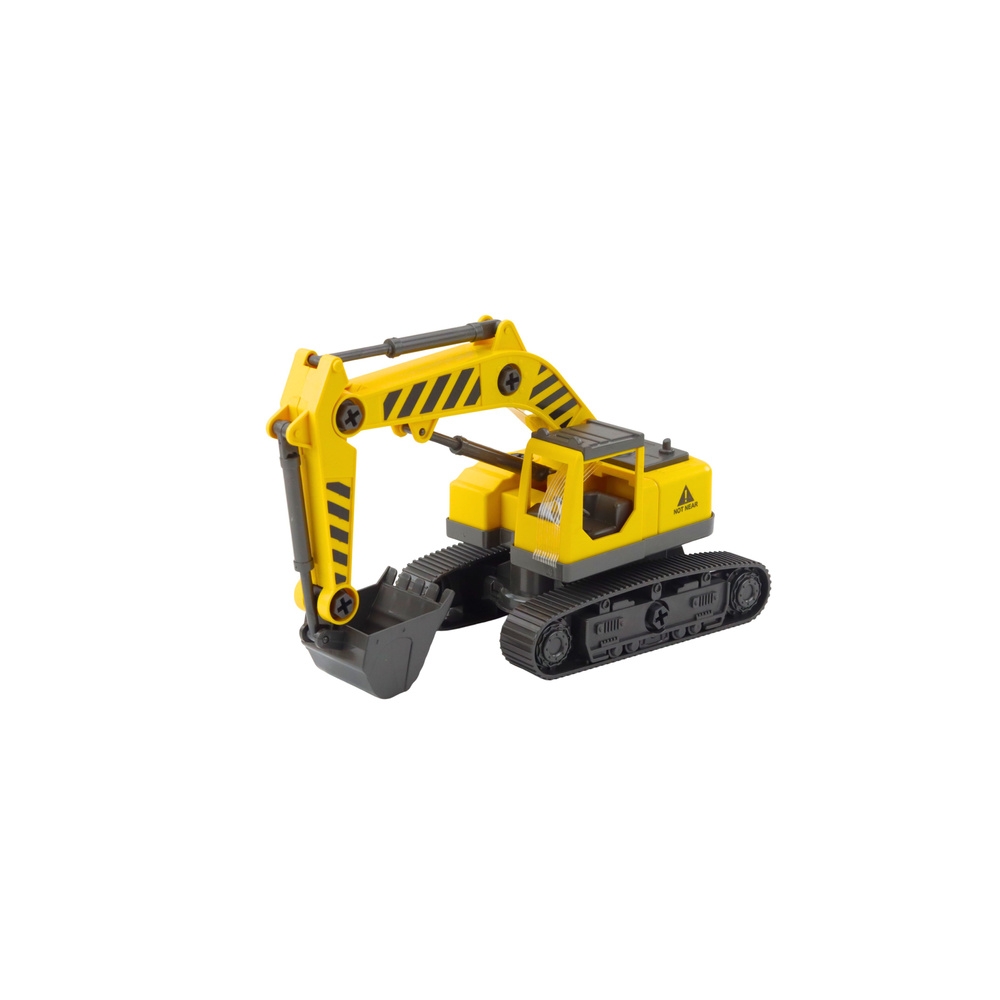 Sunkvežimis DIY Caterpillar su ekskavatoriumi žibintai garsai, geltonas-Žaislai, Auto ir transporto žaislai, Traktoriai-e-vaikas