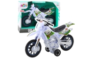 Motor Crossowy Off-Road Napęd Światła Dźwięki Biały