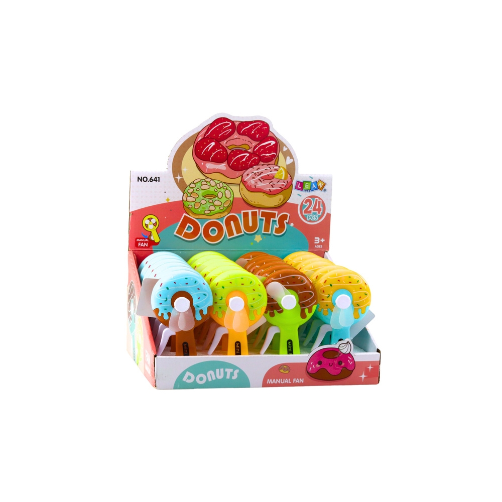 Rankinis ventiliatorius Mini vėjo malūnas Donut vaikams 4 modeliai