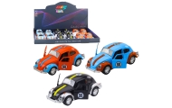 Klasikinis "Beetle" automobilis Metalo traukimo atgal diskas Atvertos durys Mišinys