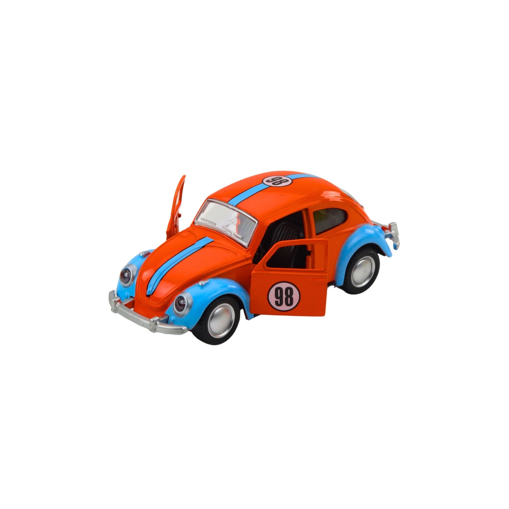 Klasikinis "Beetle" automobilis Metalo traukimo atgal diskas Atvertos durys Mišinys-Žaislai, Auto ir transporto žaislai, Mašinos
