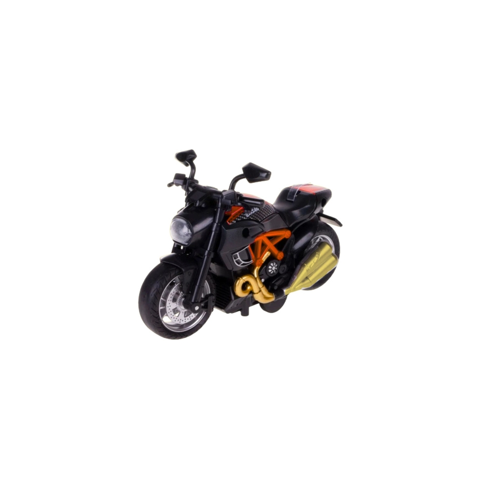 Metalinis surenkamas motociklas 1:14 juoda/oranžinė-Žaislai, Konstruktoriai, Auto ir transporto žaislai, Motociklai, Įvairūs kon