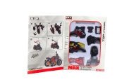 Motocykl Do Składania Skręcania Metal 1:14 DIY Czerwony