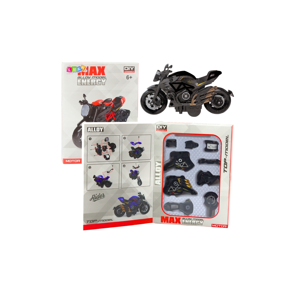 Metalinis surenkamas motociklas 1:14 aukso /juoda sp.-Žaislai, Konstruktoriai, Auto ir transporto žaislai, Motociklai, Įvairūs k