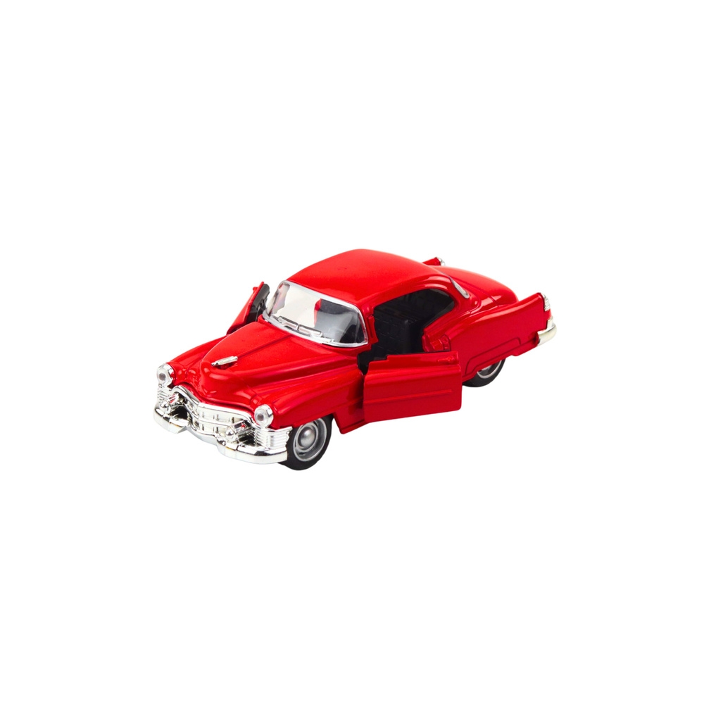 1950 m. klasikinis automobilis Metalinis ištraukiamas atgal važiuoti atidarytomis durimis 1:32 Mišinys-Žaislai, Auto ir transpor