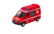 Metalinis gaisrinės brigados sunkvežimis Drive Pull Back Lights Sounds Red 1:32