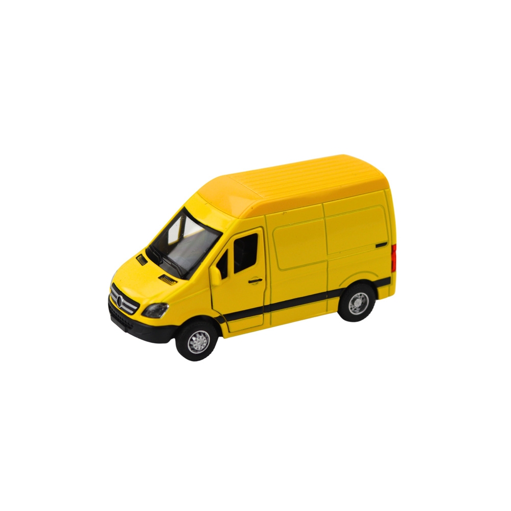 Metalinis sunkvežimis su ištraukiamais atgal važiuoklės žibintais Skamba geltonai 1:32-Žaislai, Auto ir transporto žaislai, Maši