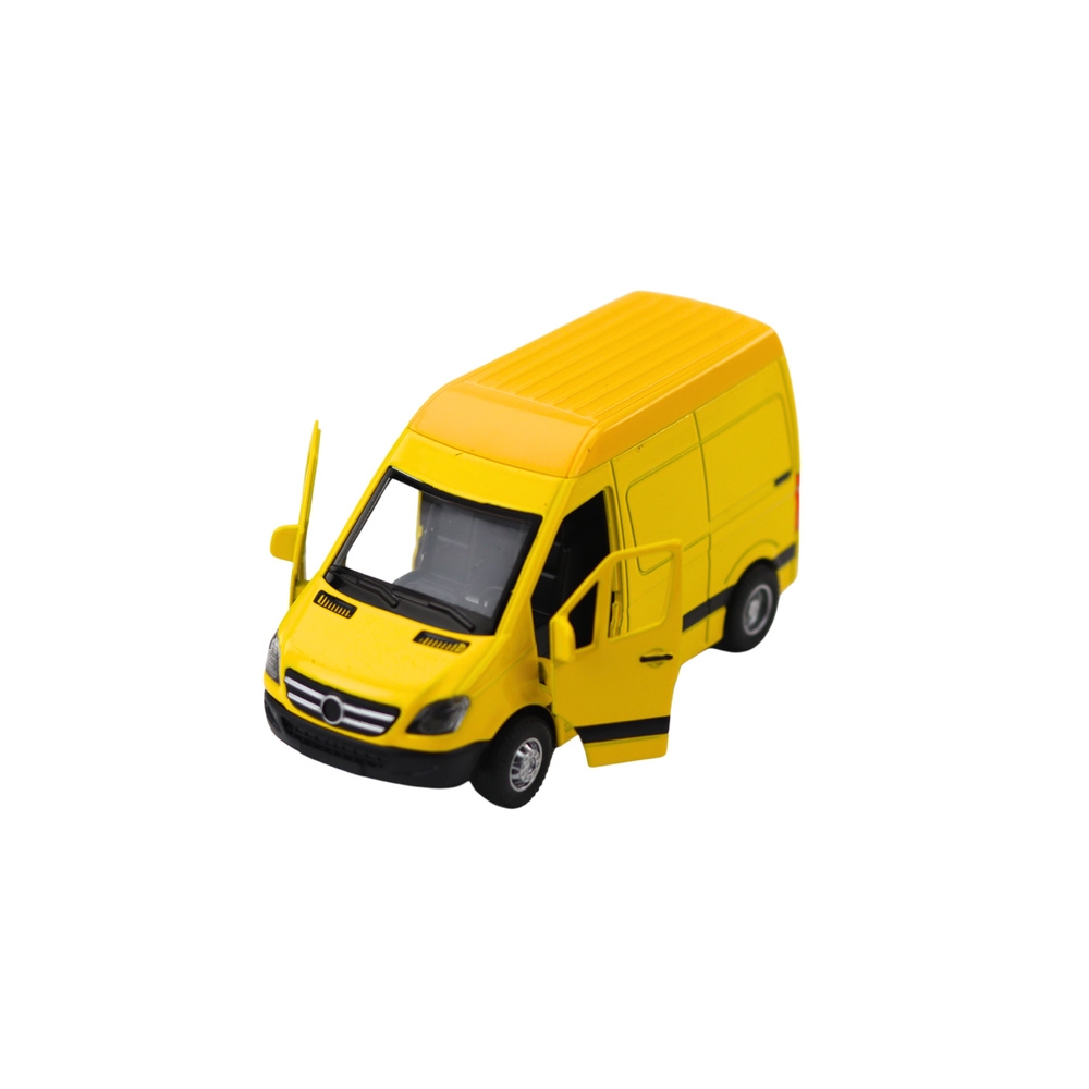Metalinis sunkvežimis su ištraukiamais atgal važiuoklės žibintais Skamba geltonai 1:32-Žaislai, Auto ir transporto žaislai, Maši