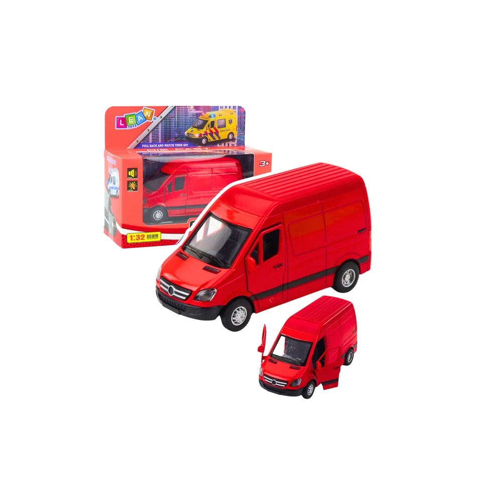 Metalinis pristatymo sunkvežimis 1:32 Lights Sound Raudonas-Žaislai, Auto ir transporto žaislai, Mašinos-e-vaikas