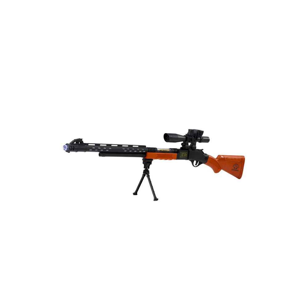 Karabin Snajperski Zabawkowy AK-528 Celownik Statyw Światła Dźwięki