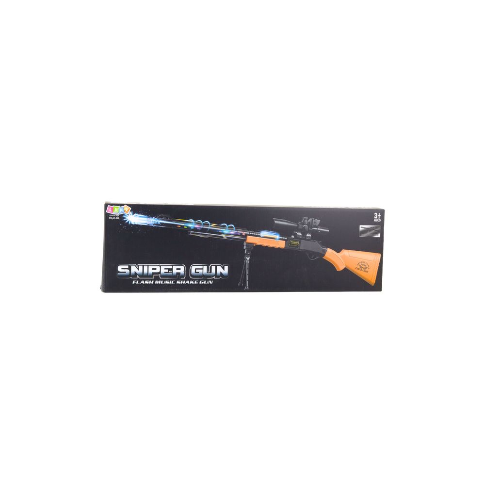 Karabin Snajperski Zabawkowy AK-528 Celownik Statyw Światła Dźwięki