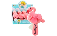 Vaikiškas mechaninis rankinis ventiliatorius "Flamingo Pink