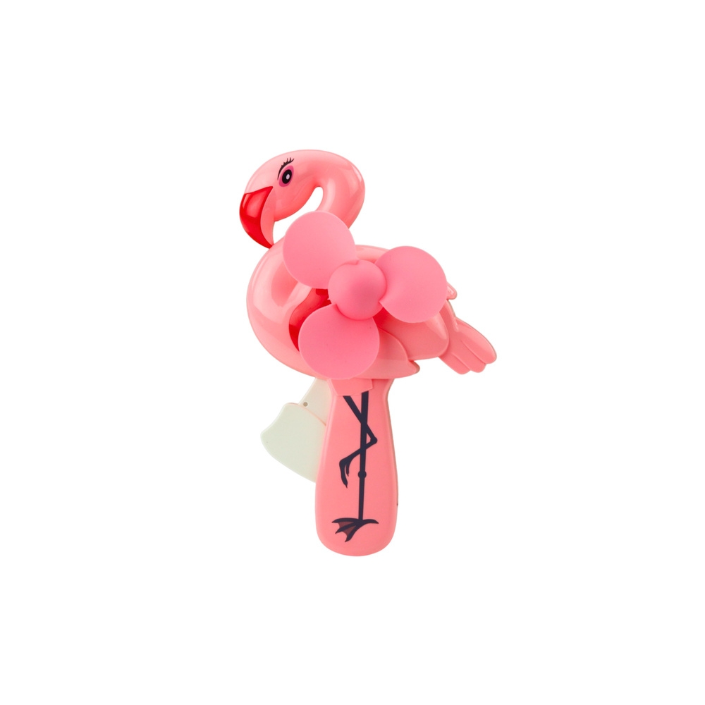 Vaikiškas mechaninis rankinis ventiliatorius "Flamingo Pink