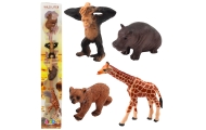 Zestaw Mini Figurki Dzikie Zwierzęta Szympans Żyrafa 6-9cm 4szt