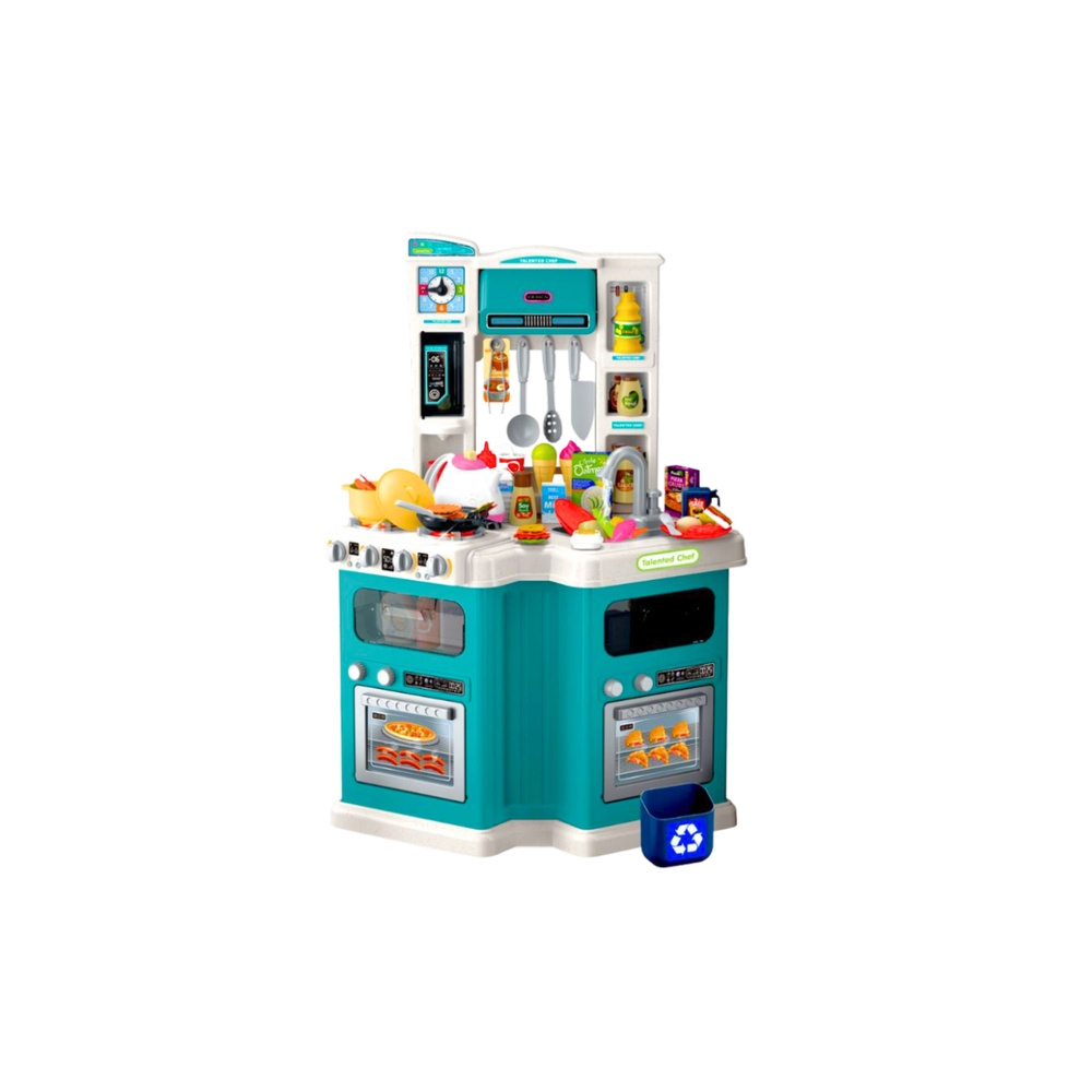 Didelė „Home Chef“ virtuvė vaikams Maisto gaminimo garsai Priedai (109 el.
