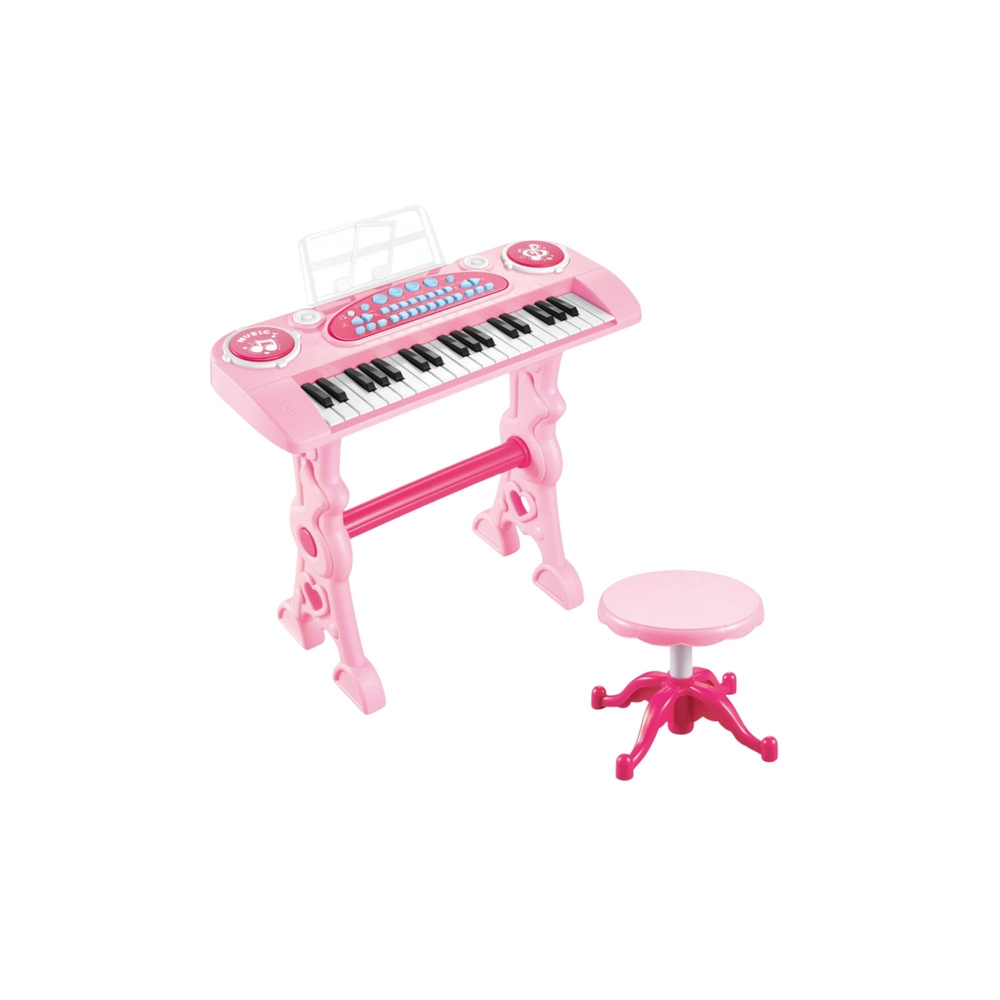Elektroninis pianinas vaikams su mikrofonu, 37 klavišų, rožinis-Žaislai, Muzikiniai-e-vaikas