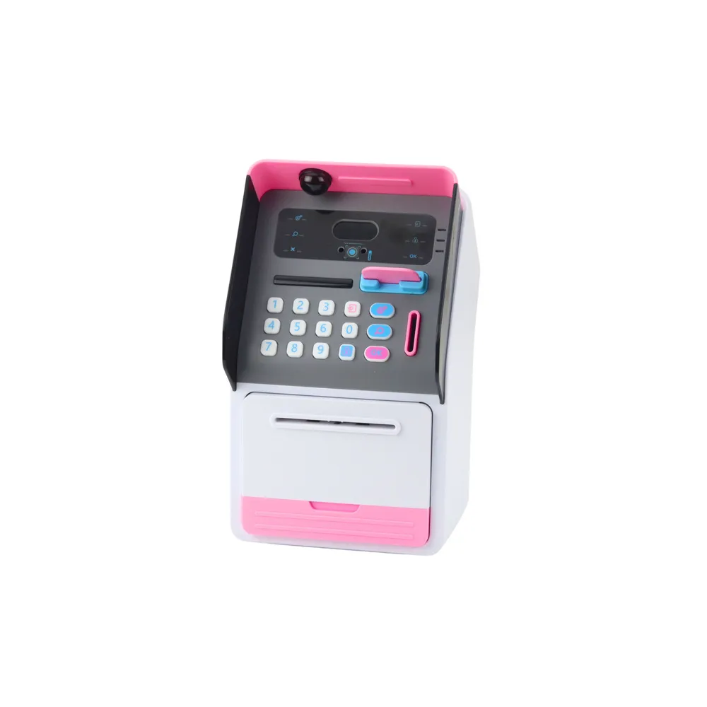 Seifas ATM taupyklė PIN kortelė rožinė-Dovanoms, Taupyklės-e-vaikas