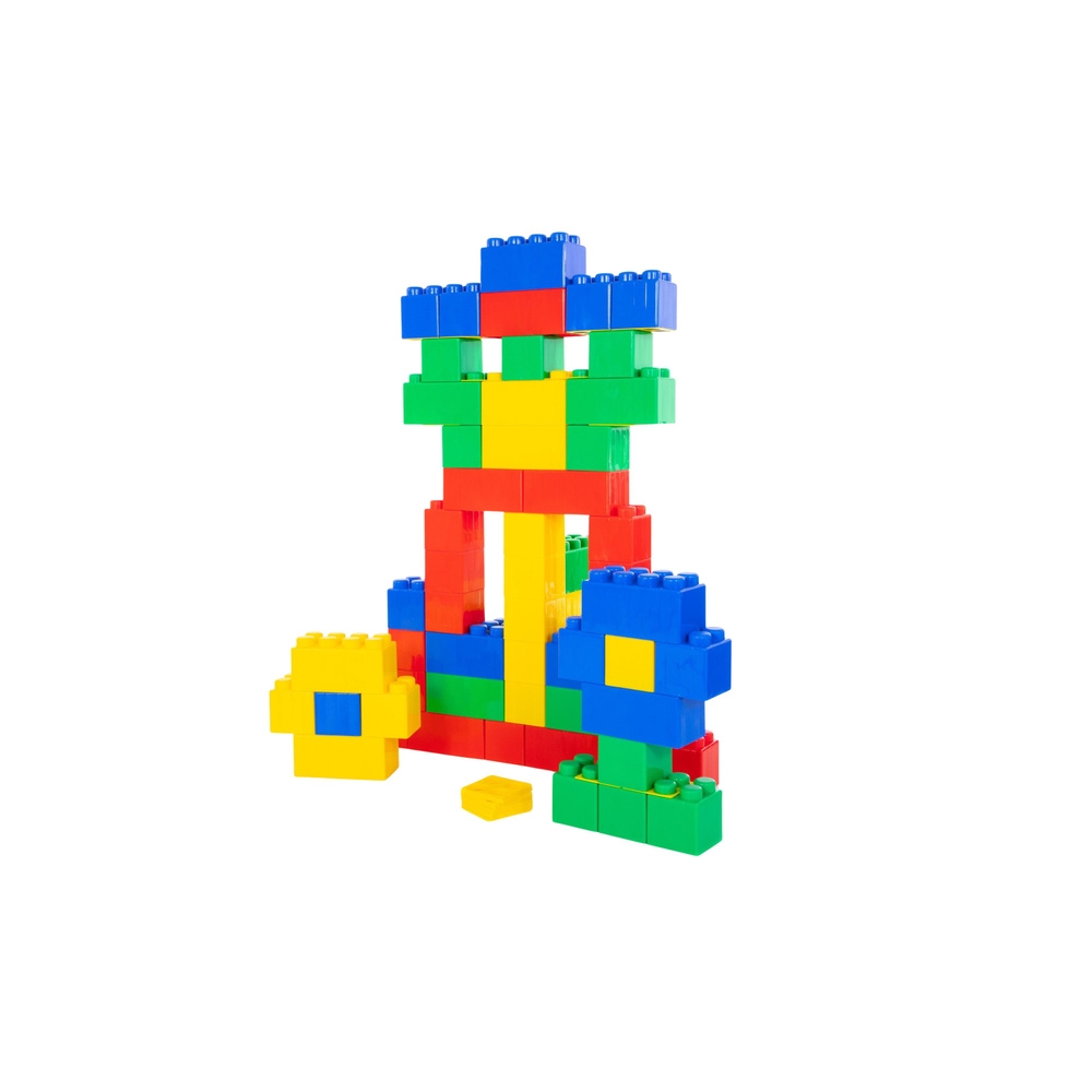Spalvotų didelių konstrukcinių kaladėlių rinkinys maiše, 28,5 x 9 x 9 cm, 20 vnt-Žaislai, Lavinamieji žaislai, Kaladėlės-e-vaika