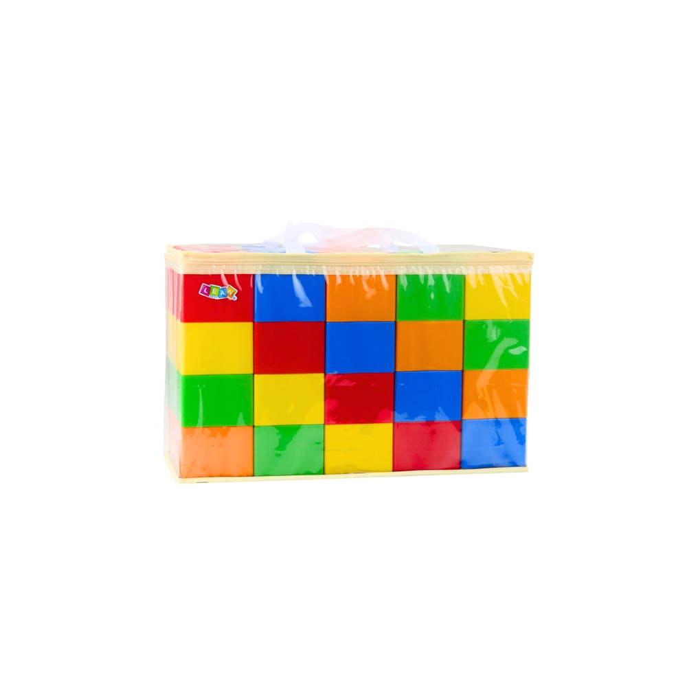 Spalvotų didelių konstrukcinių kaladėlių rinkinys maiše, 28,5 x 9 x 9 cm, 20 vnt-Žaislai, Lavinamieji žaislai, Kaladėlės-e-vaika