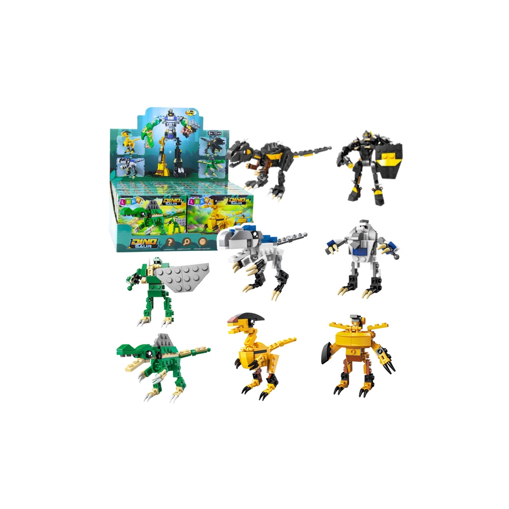 Klocki Konstrukcyjne Dinozaur Robot 2w1 57-70 el. Mix