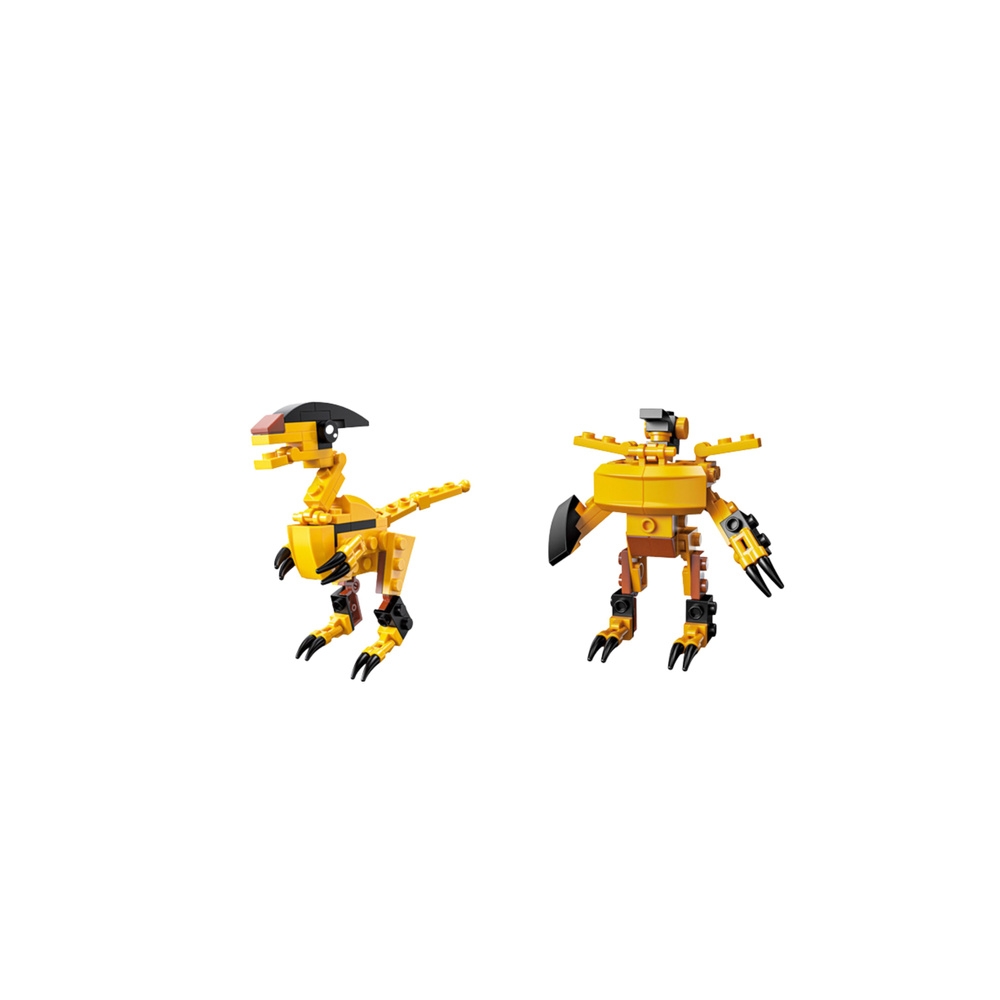Klocki Konstrukcyjne Dinozaur Robot 2w1 57-70 el. Mix