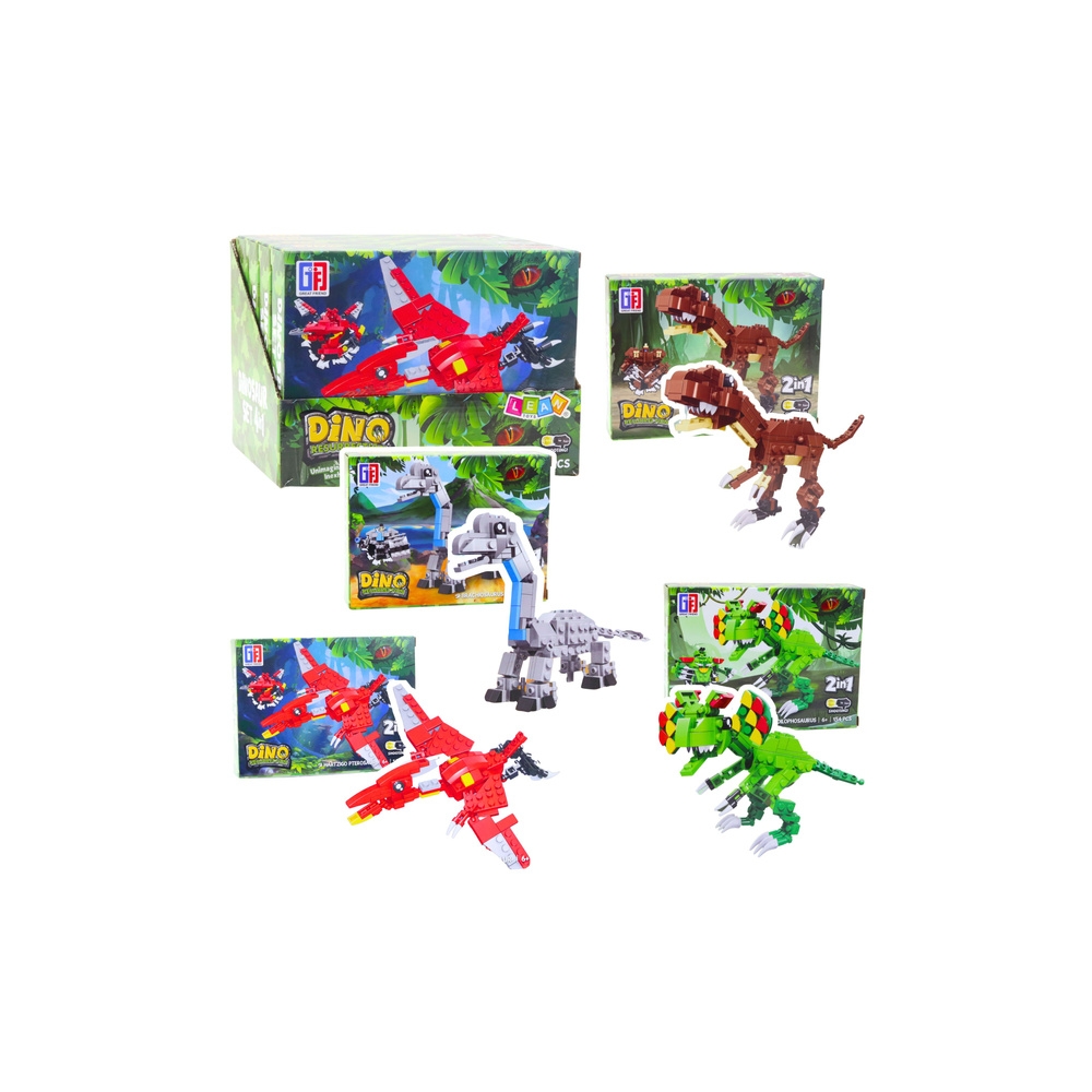 Klocki Konstrukcyjne Zestaw Dinozaur Robot 2w1 145-161 el. Mix