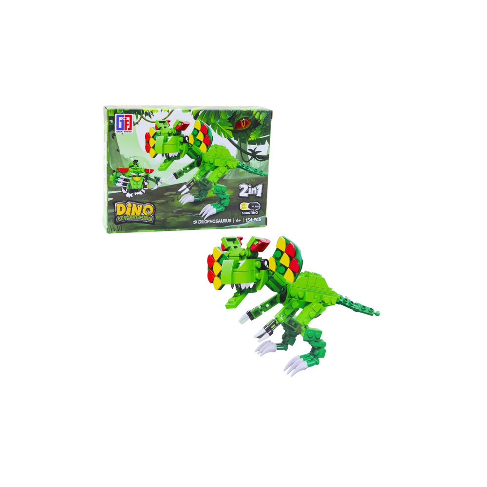 Klocki Konstrukcyjne Zestaw Dinozaur Robot 2w1 145-161 el. Mix