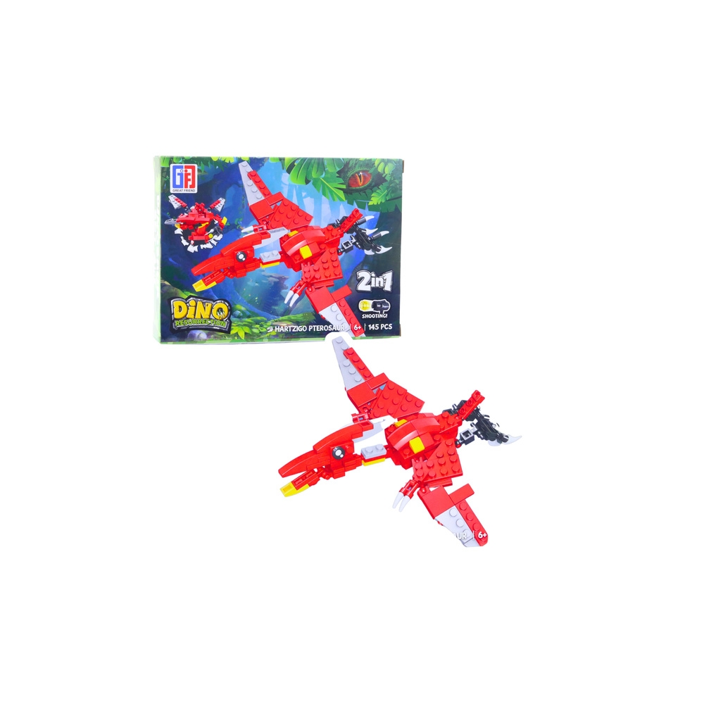 Klocki Konstrukcyjne Zestaw Dinozaur Robot 2w1 145-161 el. Mix