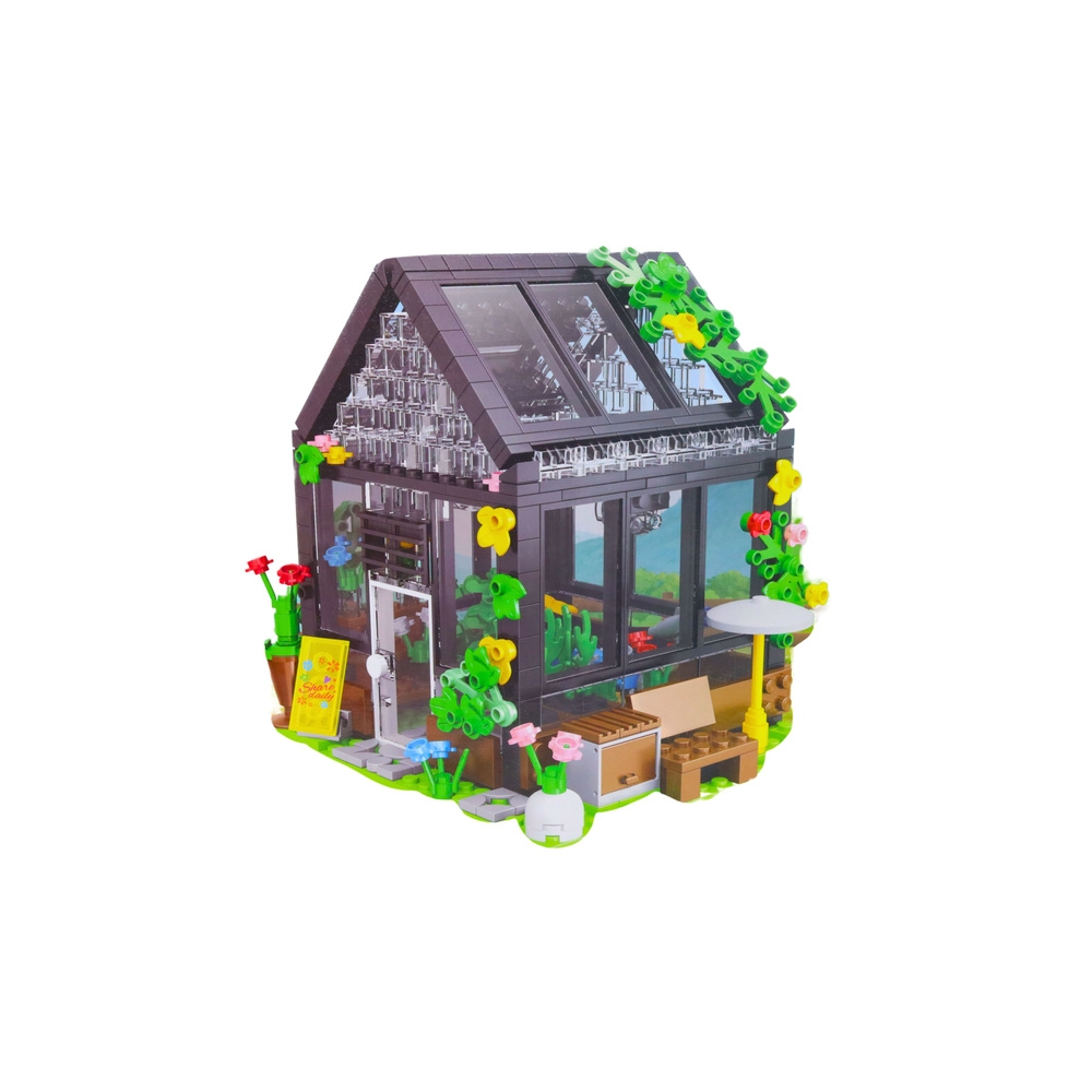 Konstruktorius Mini šiltnamis Sodo namas 588 el.-Žaislai, Konstruktoriai, Lego, statybiniai blokai-e-vaikas