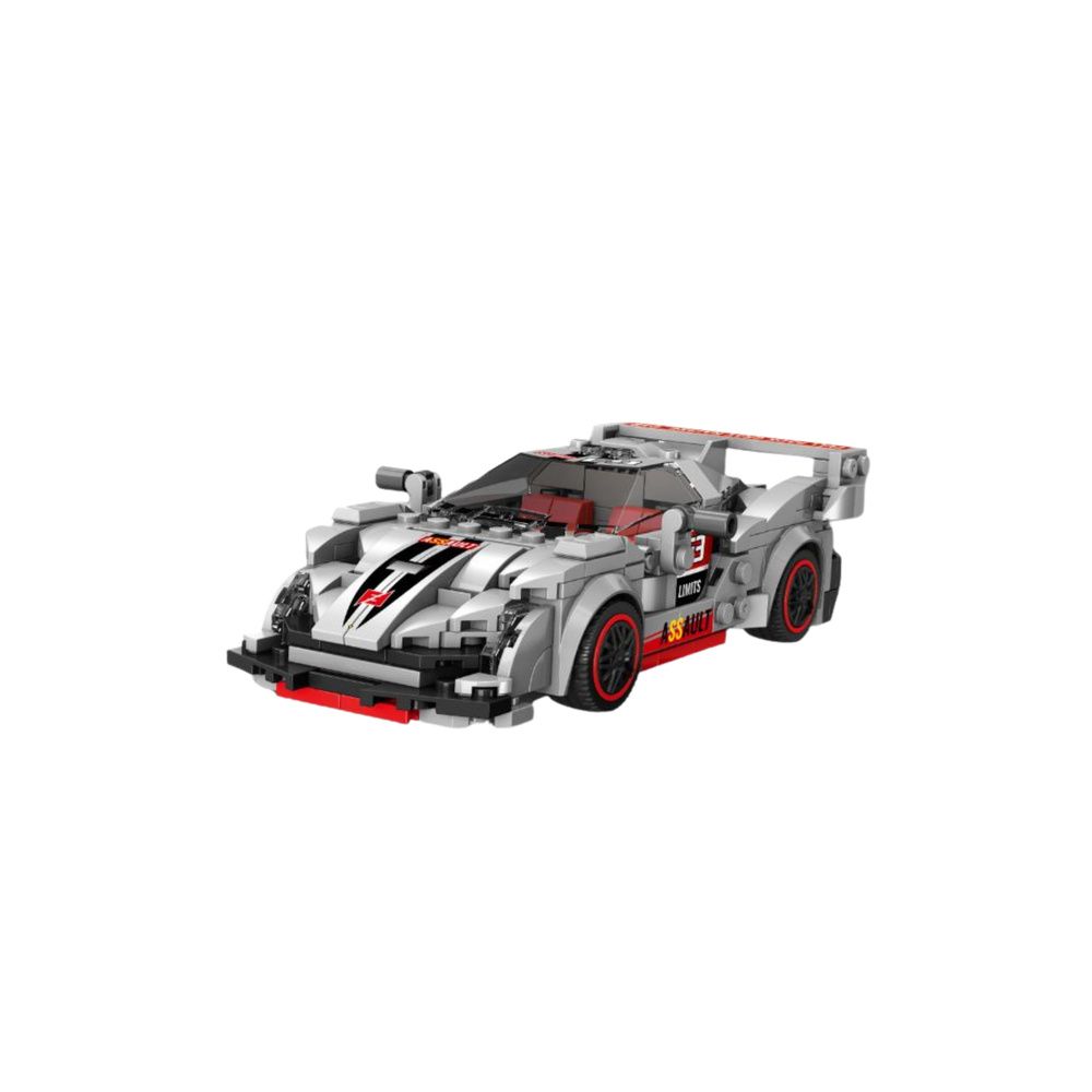 Klocki Konstrukcyjne Auto Sportowe Robot 2w1 Szary 363 el.