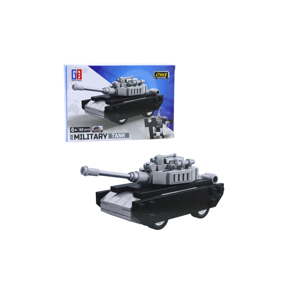 Konstruktorius 2-in-1: karinės transporto priemonės, transporto priemonės, robotas MIX 1vnt-Žaislai, Konstruktoriai, Lego, staty