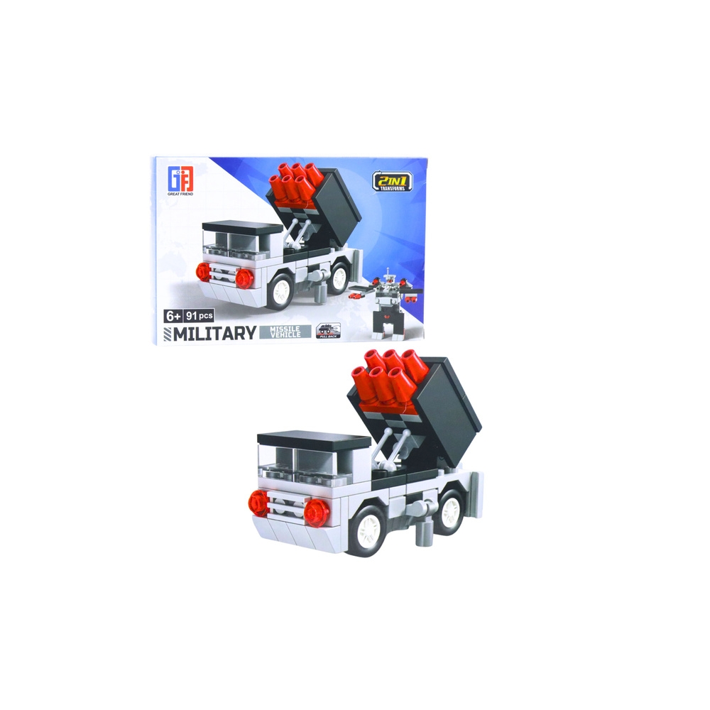 Konstruktorius 2-in-1: karinės transporto priemonės, transporto priemonės, robotas MIX 1vnt-Žaislai, Konstruktoriai, Lego, staty
