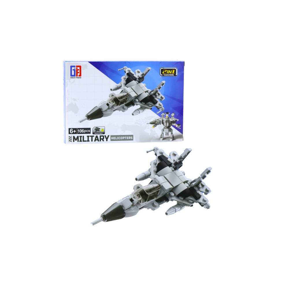 Konstruktorius 2-in-1: karinės transporto priemonės, transporto priemonės, robotas MIX 1vnt-Žaislai, Konstruktoriai, Lego, staty