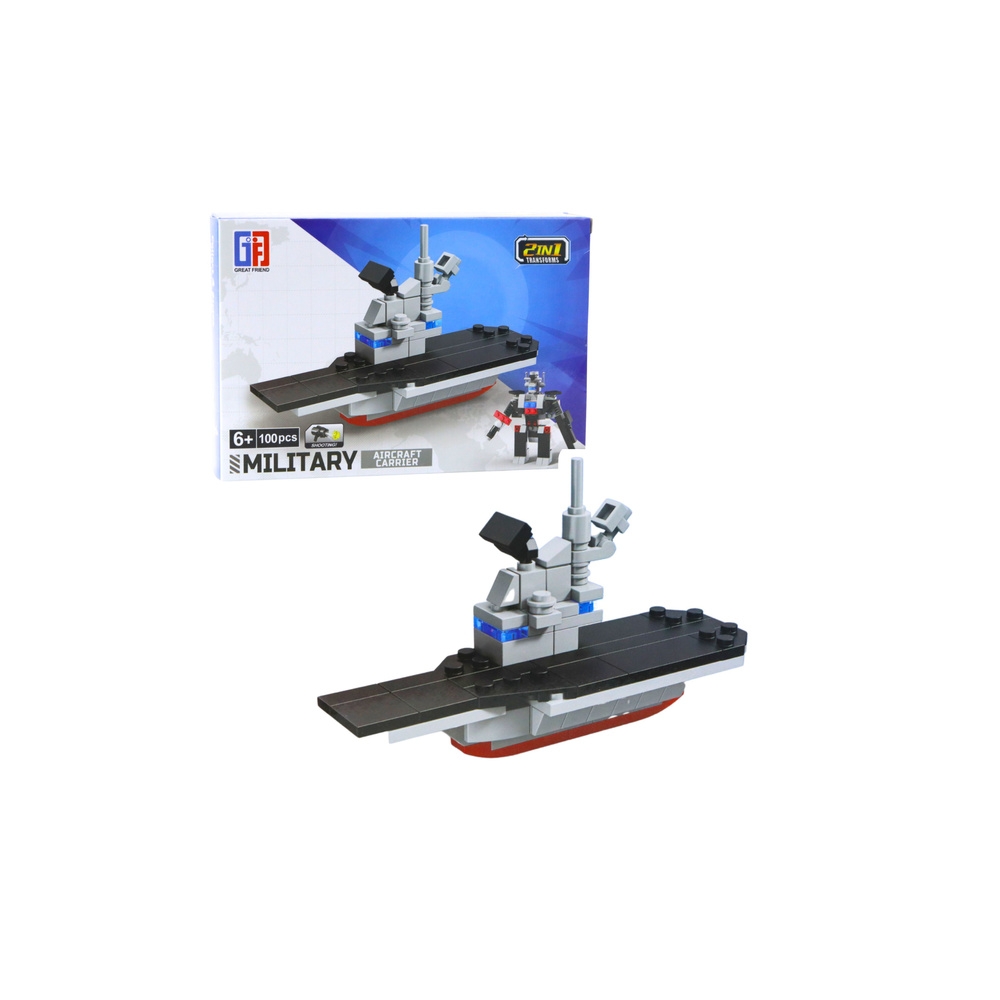 Konstruktorius 2-in-1: karinės transporto priemonės, transporto priemonės, robotas MIX 1vnt-Žaislai, Konstruktoriai, Lego, staty