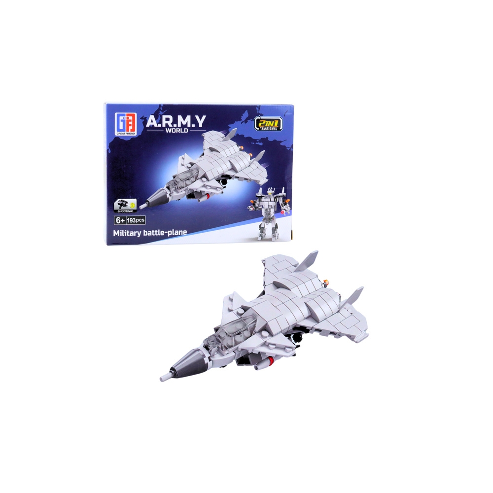 Konstruktorius: kariuomenė, transporto priemonės, robotas 2-in-1 MIX 1vnt-Žaislai, Konstruktoriai, Lego, statybiniai blokai-e-va