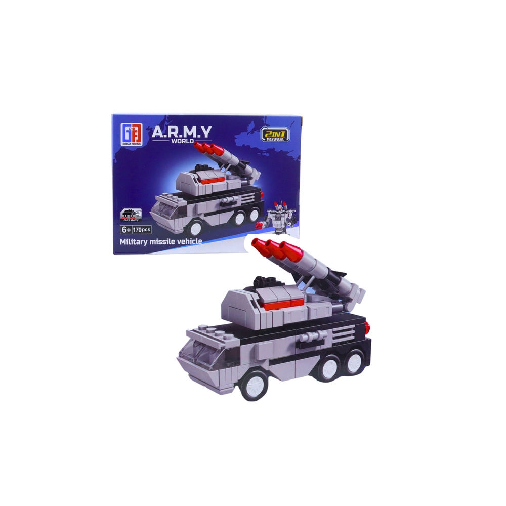 Klocki Konstrukcyjne Armia Wojsko Militarne Środki Transportu Robot 2w1