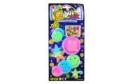 Fluorescenciniai šviečiantys sienų lipdukai Smiley Stars Spalvoti 10 el.