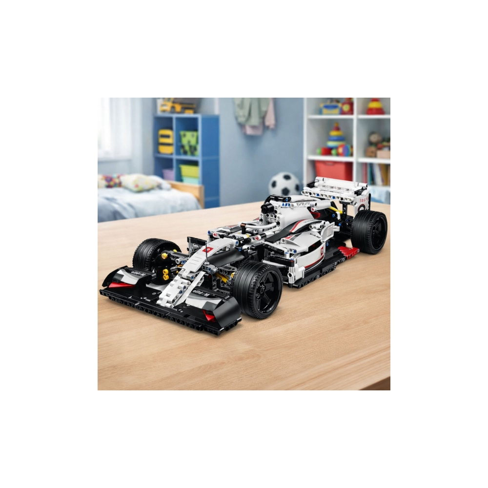 Konstruktorius F1 lenktyninis automobilis, baltos/raudonos sp., 1235 el.