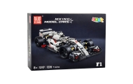 Konstruktorius F1 lenktyninis automobilis, baltos/raudonos sp., 1235 el.