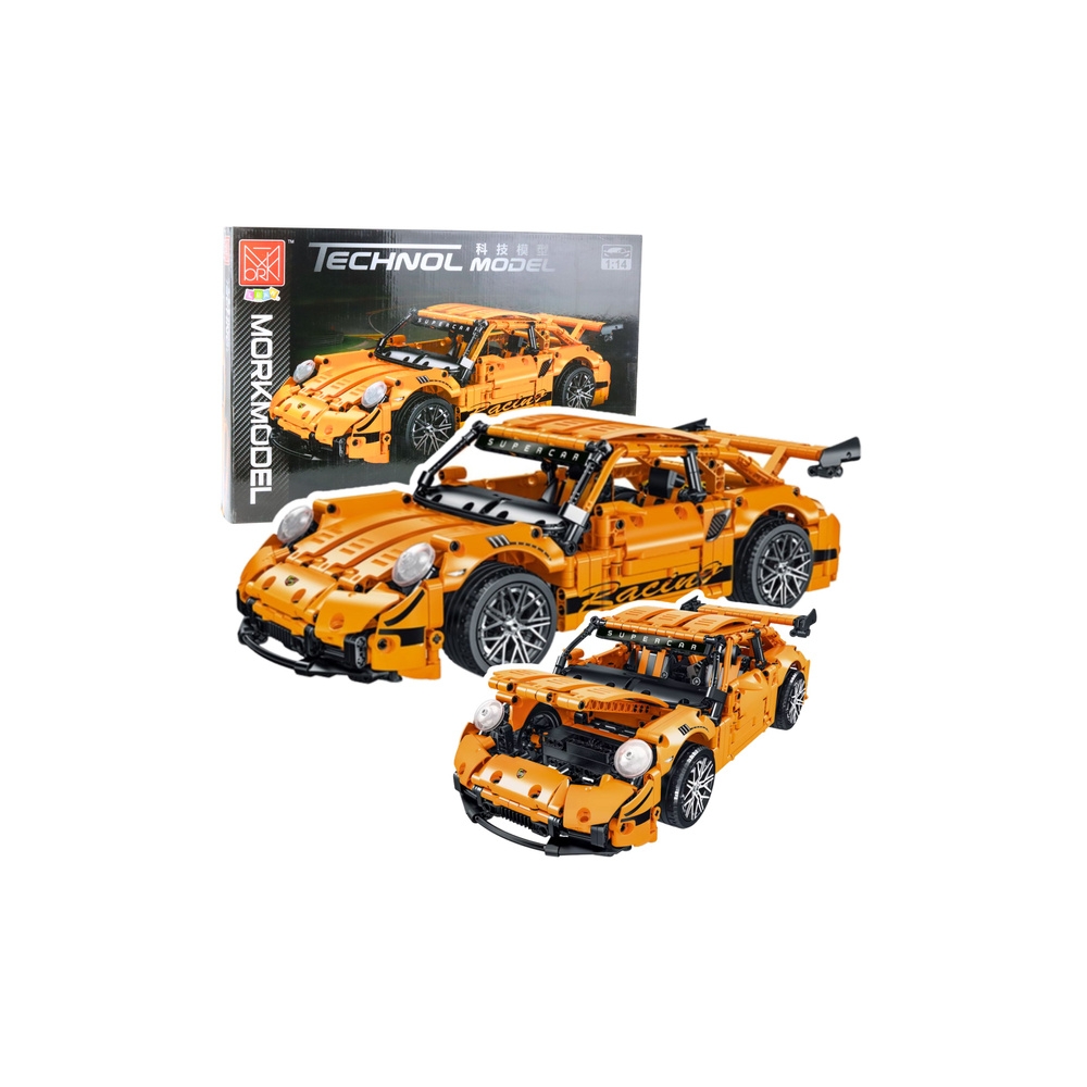Konstruktorius GT Racing automobilis, oranžinis, 1:14, 1268 el.