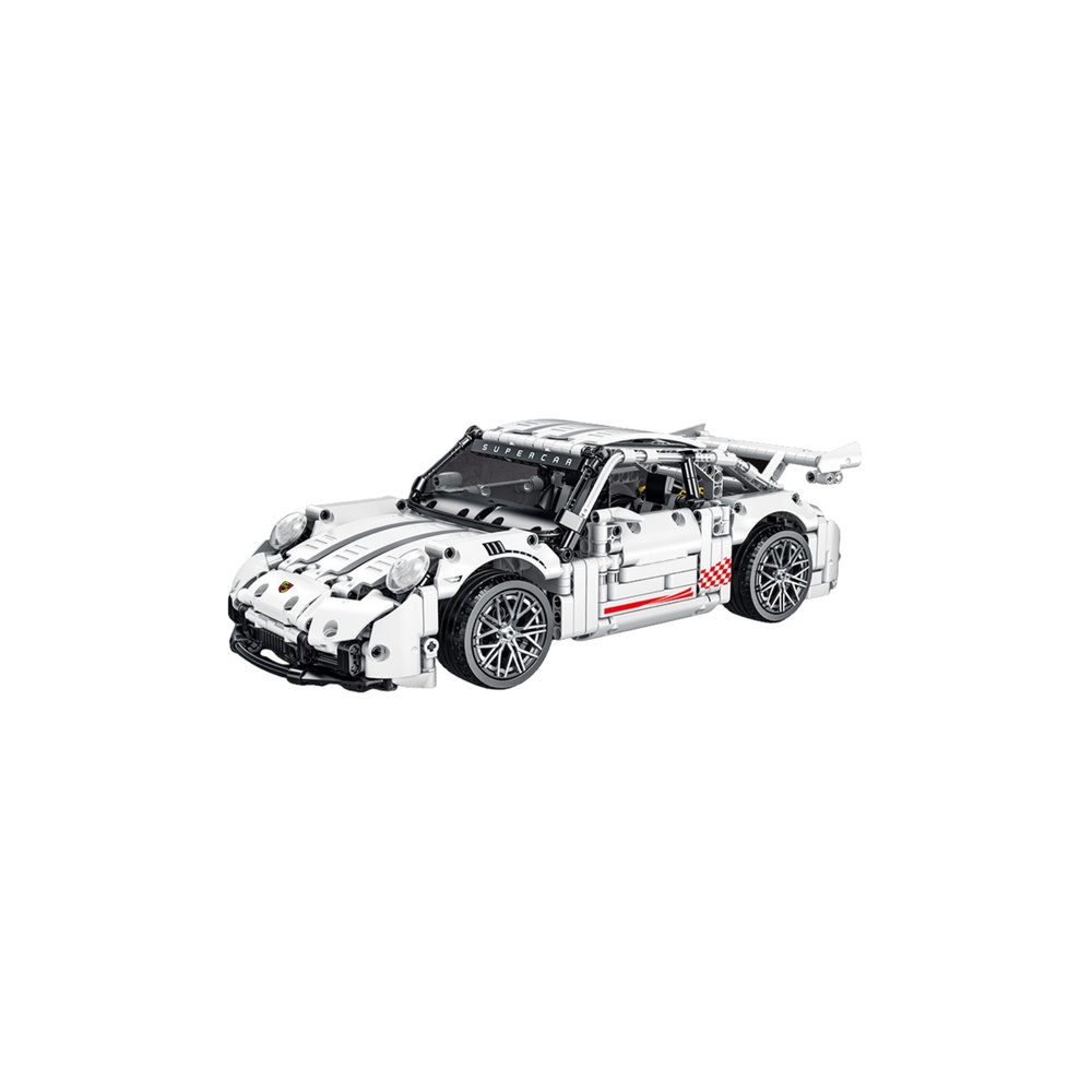 Konstruktorius GT Racing automobilis, baltas, 1:14, 1268 el.