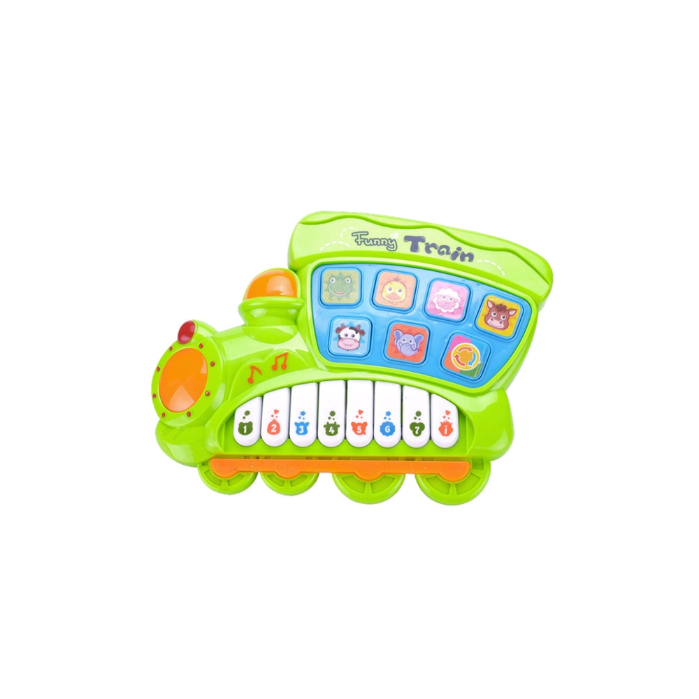 Edukacinis elektrinis pianinas mažiems vaikams "Locomotive Green