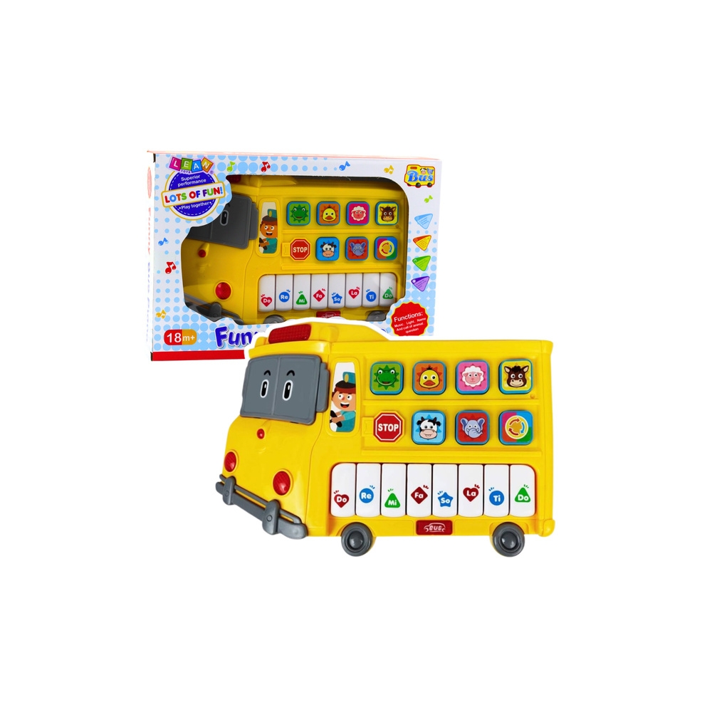 Edukacinis pianinas mažyliams Autobusas Geltonas-Žaislai, Kūdikiams, Žaislai mažyliams (iki 4 m.